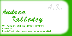 andrea kalledey business card